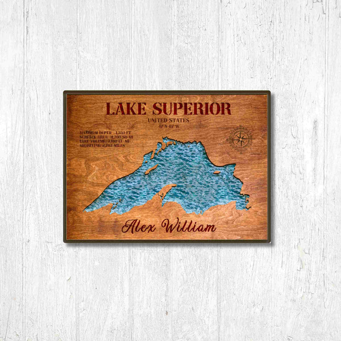 lake superior wood map, lake superior wall art, lake superior map, lake superior 3d map, lake superior topo map, lake superior topographic map