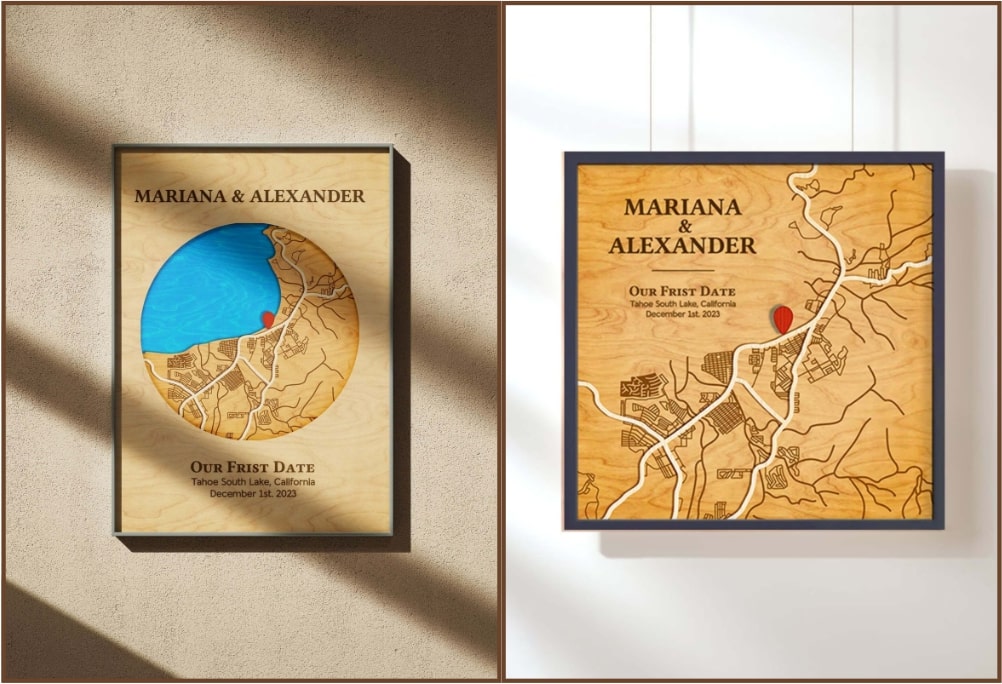 Handcrafted “Our First Date” Maps – The Perfect Anniversary Gift ...