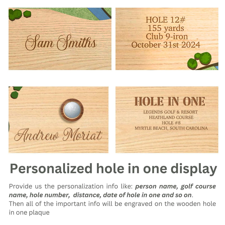 personalized hole in one display