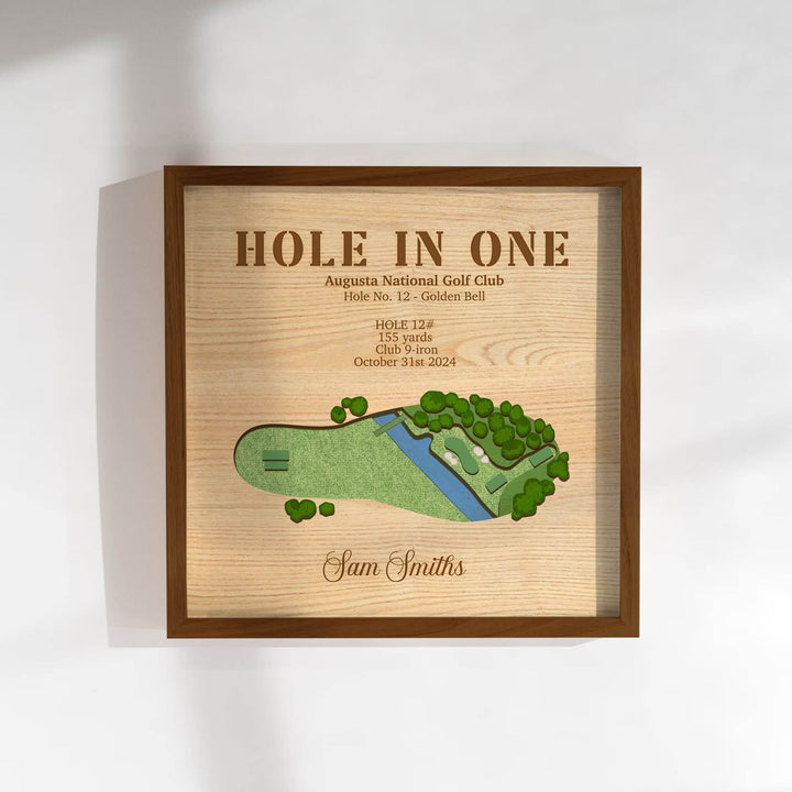 personalized hole in one display