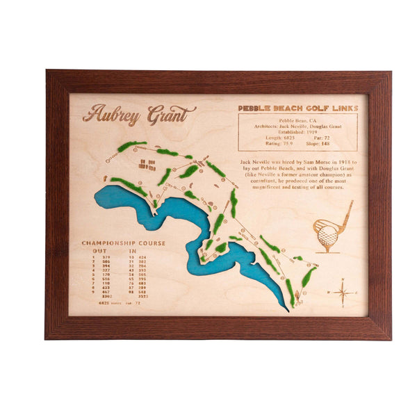 custom golf course map, golf course map art, golf map art, golf decor