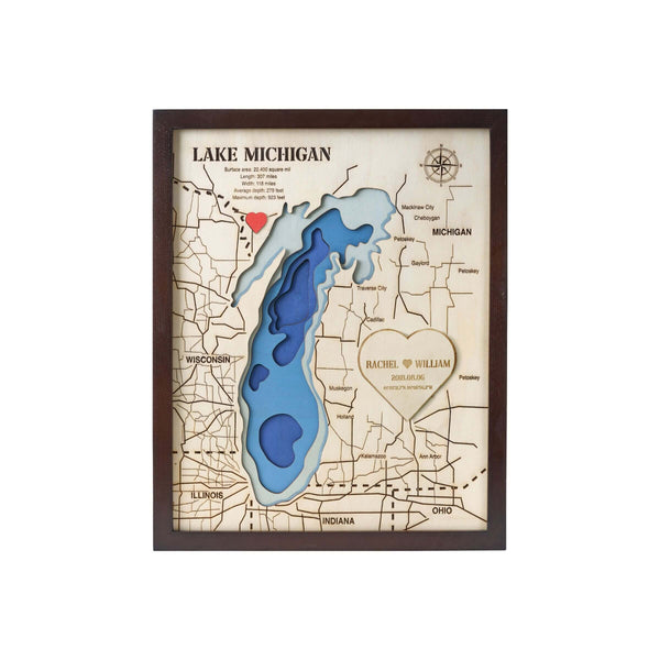 wood topographic lake maps, topo lake map, wooden lake map, custom lake map