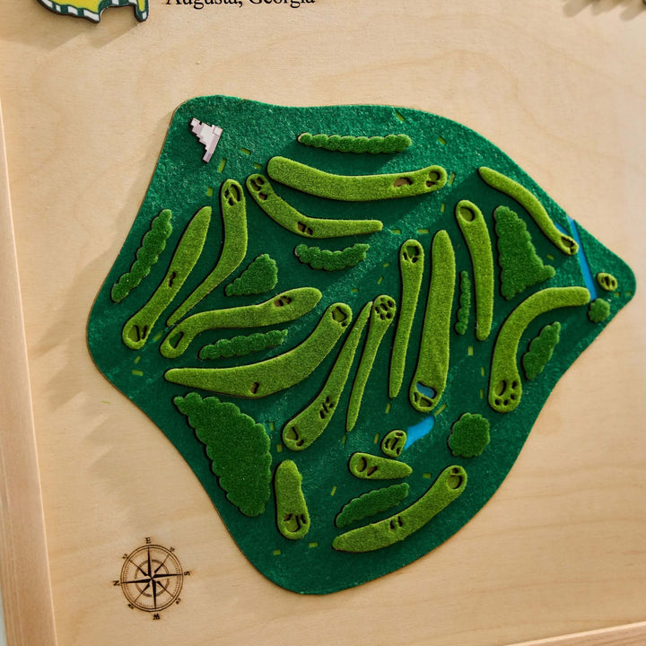 birthday golf gift, custom golf course map, golf gift for men, golf gift for women, golf gift, wooden golf course map