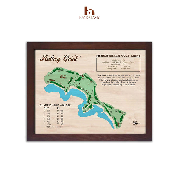 Custom Golf Course Map- Golf Print For Personalized Golf Gift and Decor