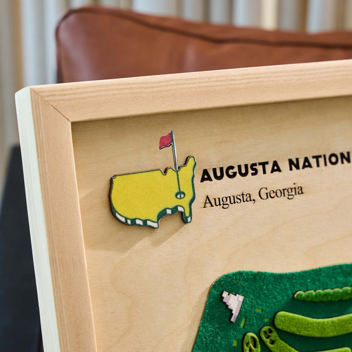 Anniversary golf gift, custom golf course map, personalized golf course map, wooden golf course map