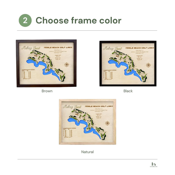 Three framed maps of Florida with different frame colors displayed.