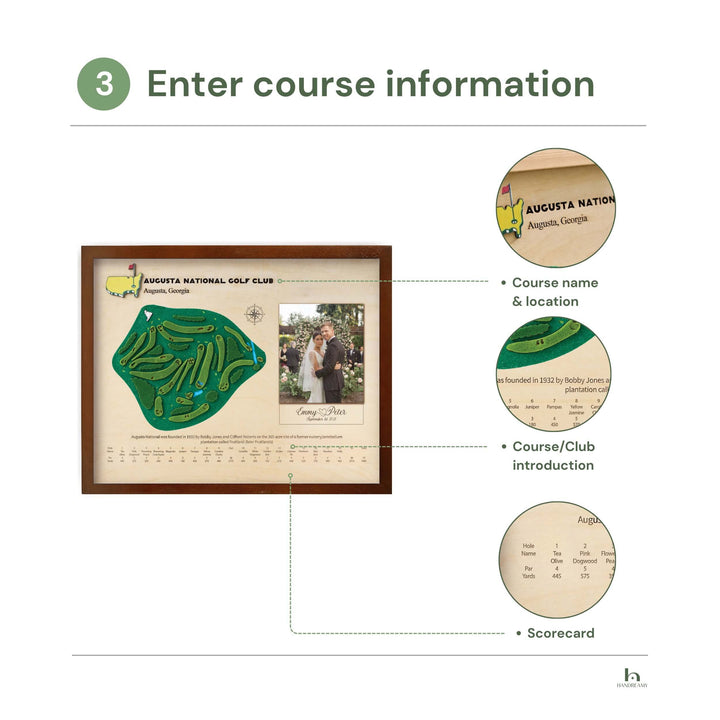 Anniversary golf gift, custom golf course map, personalized golf course map, wooden golf course map