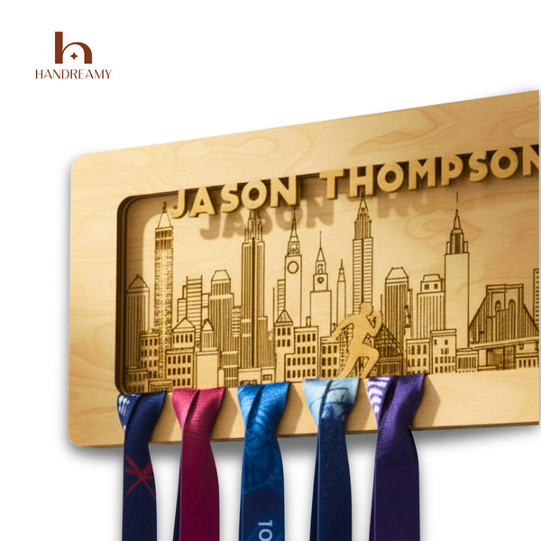 Personalized Running Medal Holder With Name