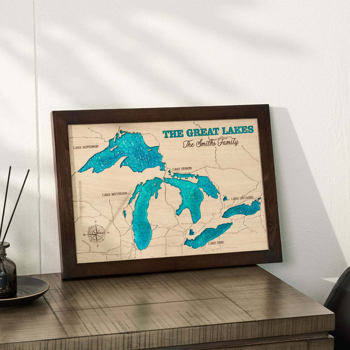 custom wood lake map, custom 3d wood lake maps gre