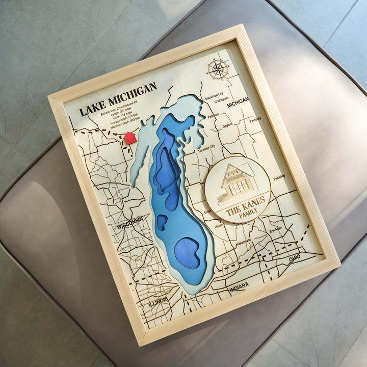 wood topographic lake maps, topo lake map, wooden lake map, custom lake map