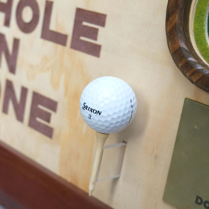 hole in one display,
hole in one plaque