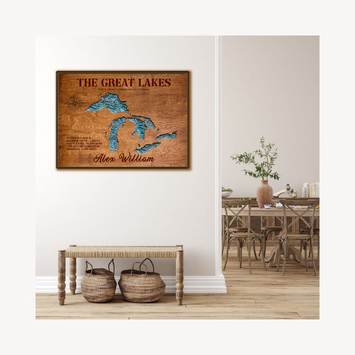 great lakes wood map, great lakes wood chart, great lakes 3d wood map, great lakes 3d nautical wood chart, wood carved great lakes map, great lakes laser cut map, great lakes wooden topographic map,great lakes wooden depth map, great lakes