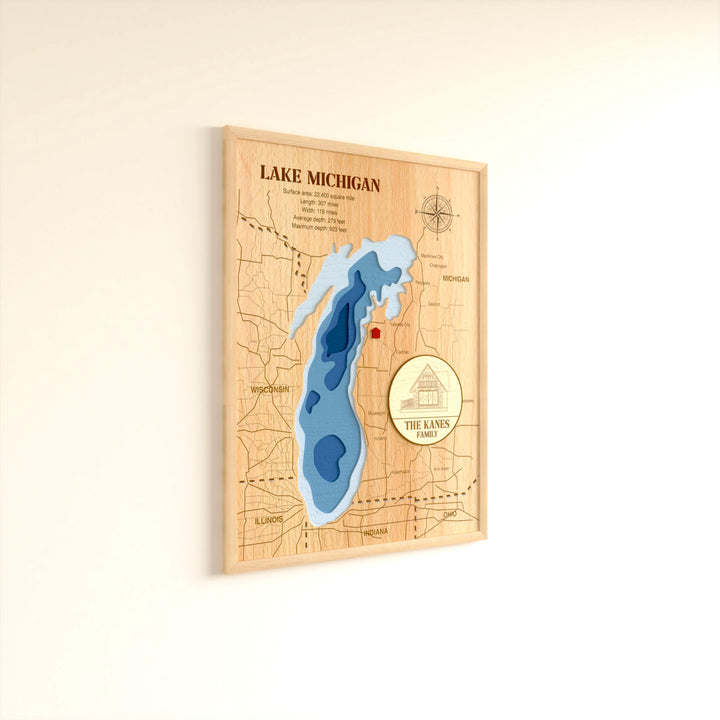 Custom lake map, wood topographic lake maps, lake House Gift, Housewarming Gift, wooden lake map, topo lake map