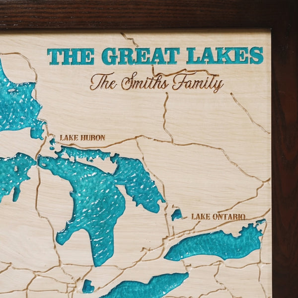 great lakes 3d wood map, great lakes wood map, great lakes wood chart, wood carved, great lakes map, great lakes laser cut map, great lakes wood carving, great lakes wood relief maps,great lakes wooden topographic map, great lakes 3d map, custom wood lake map, custom 3d wood lake maps