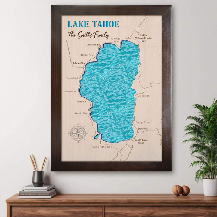 Lake tahoe wood map