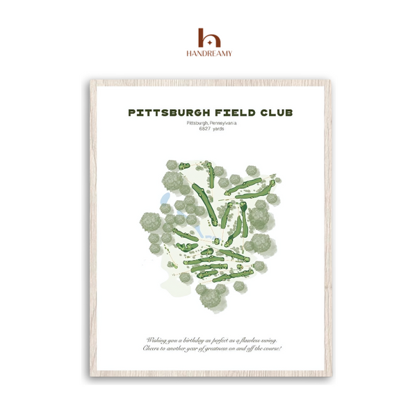 Personalized Golf Course Map Print