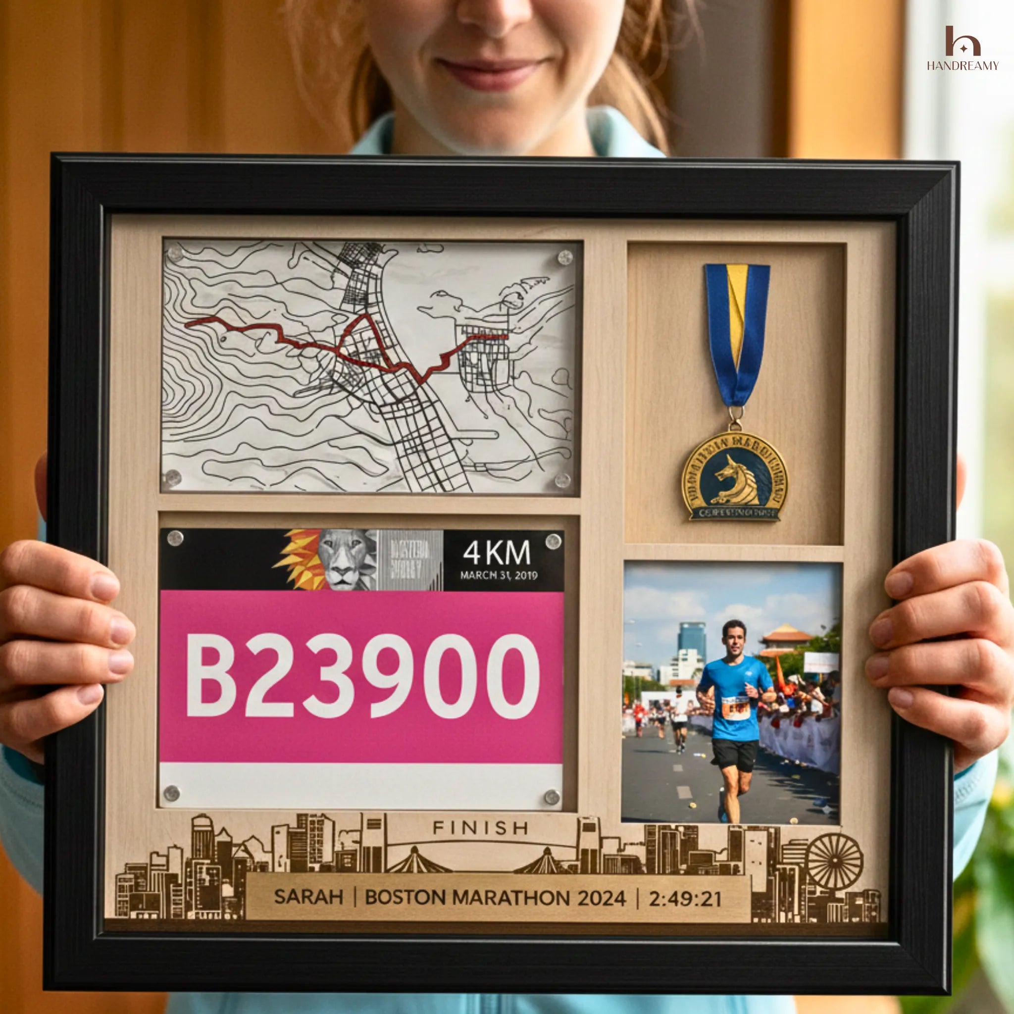 Custom Marathon Shadow Box | Race Finisher Display – Handreamy