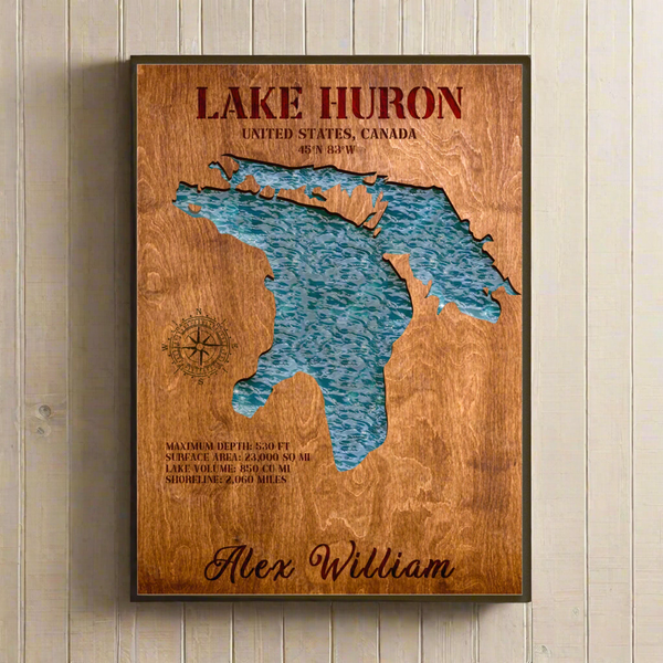 lake huron art, lake huron wall art, lake huron map, lake huron nautical chart, lake huron nautical map, lake huron on the map, lake huron topographic map