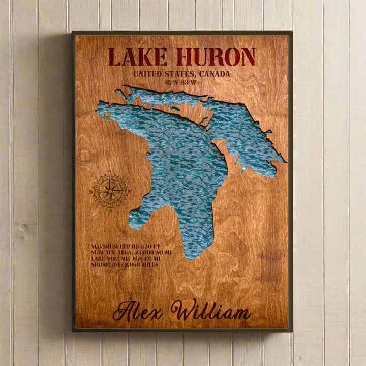 lake huron art, lake huron wall art, lake huron map, lake huron nautical chart, lake huron nautical map, lake huron on the map, lake huron topographic map