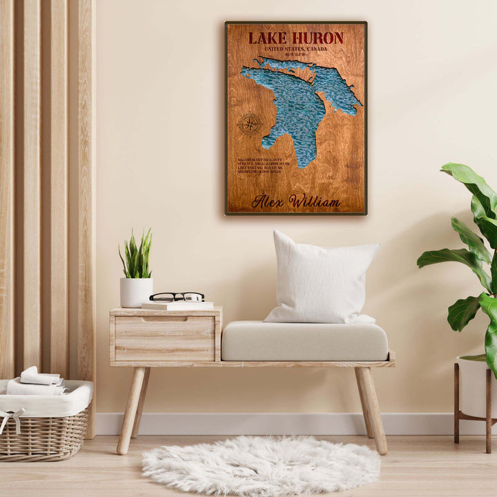 lake huron art, lake huron wall art, lake huron map, lake huron nautical chart, lake huron nautical map, lake huron on the map, lake huron topographic map