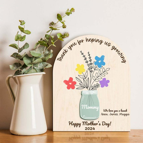 DIY Personalized Gift for Mothers Day Flower Vase Fingerprint