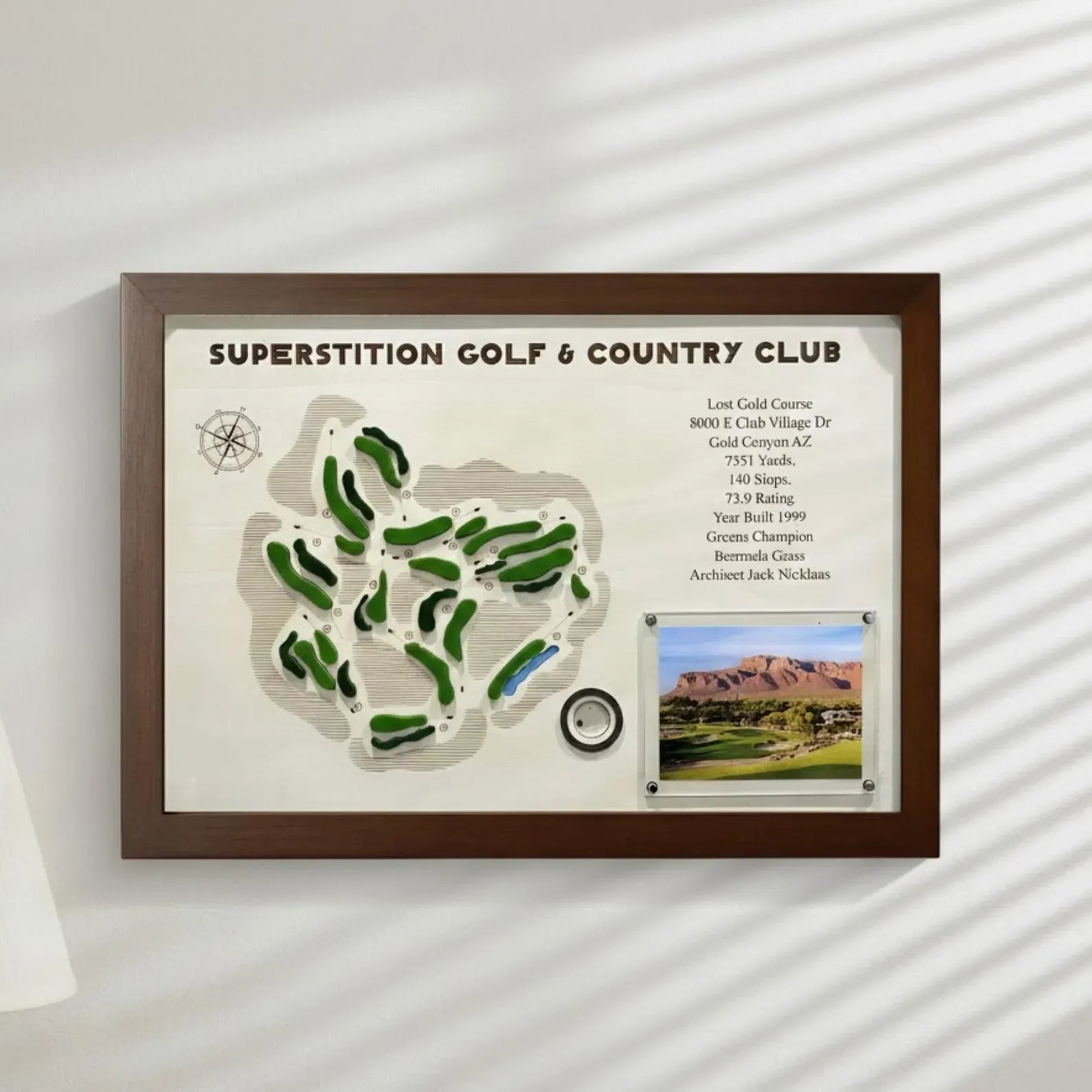 Personalized Golf Course Map with Photo | Golf Gift for Dad – Handreamy