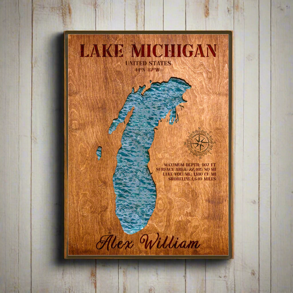 lake michigan wood art