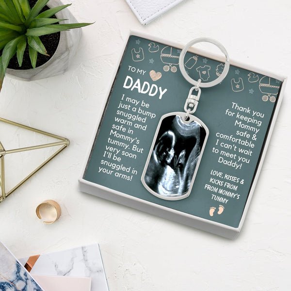 Personalized Keychain For New Dad | Gift From Baby Bump