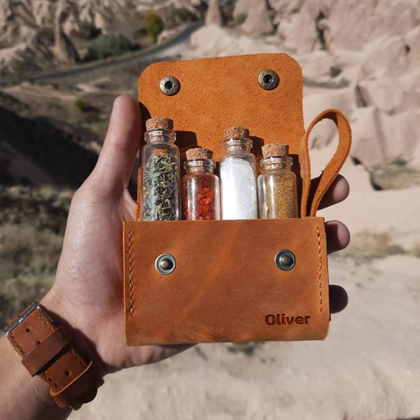 Bushcraft Camping Spice Kit - Leather Travel Goods