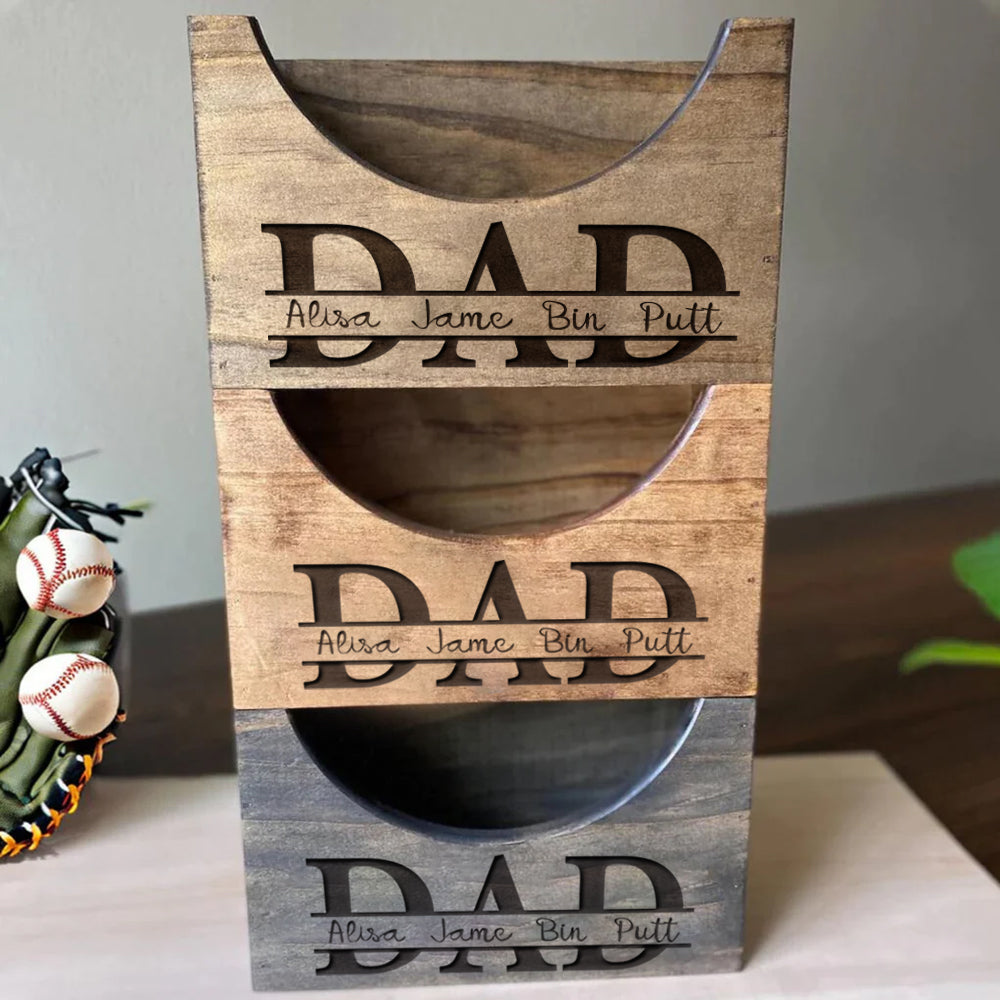Custom Wooden Hat Holder Box With Kids' Name