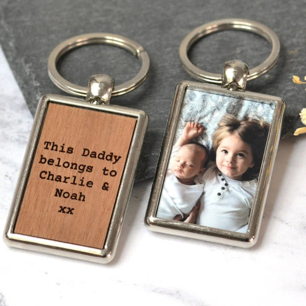 Personalized This Daddy Belongs To Keychain - Father's Day Gift