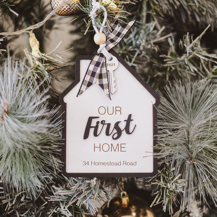 First New Home Ornament, Our First Home Christmas Ornament, Personalized Home Ornament, Family Ornament, New home ornament