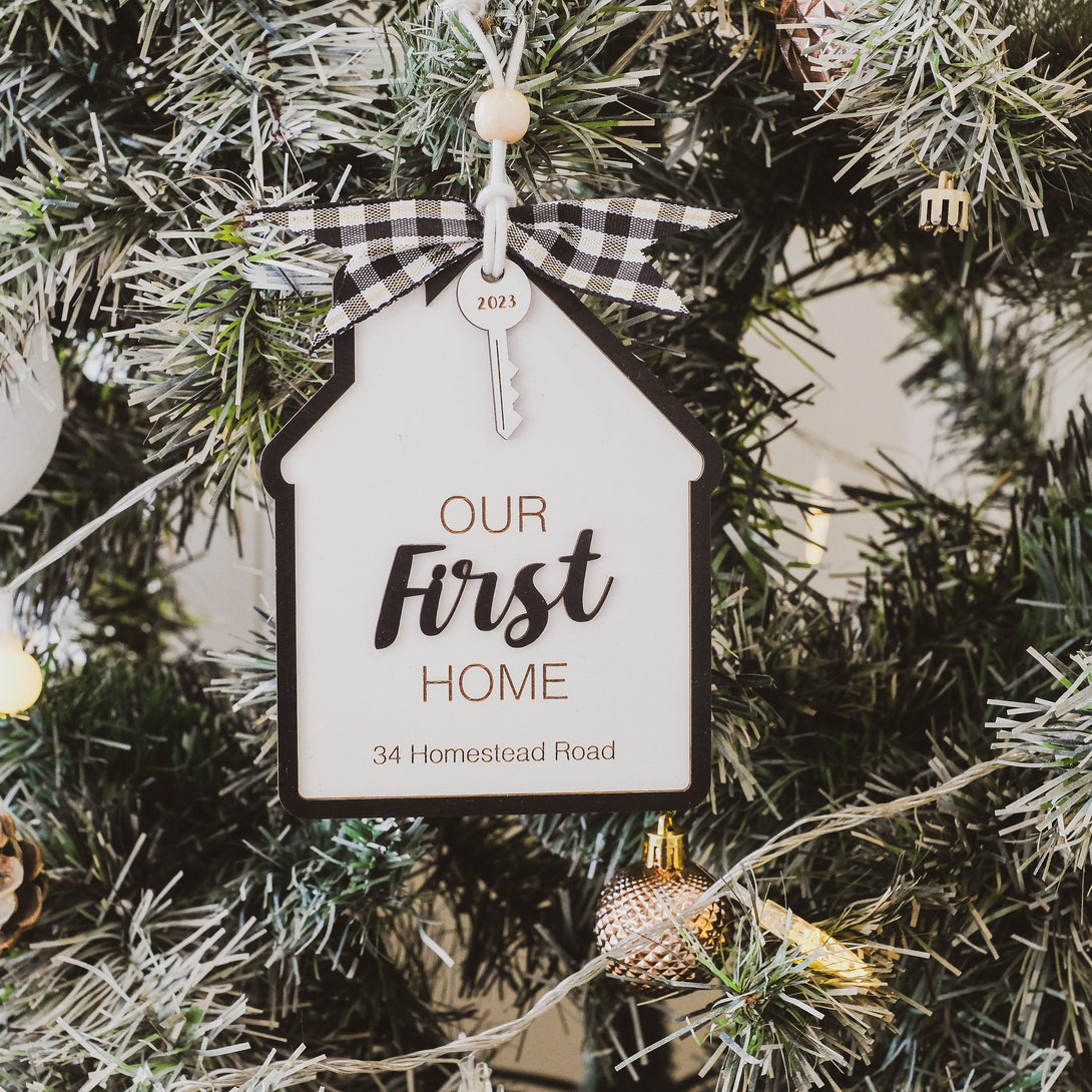 First New Home Ornament, Our First Home Christmas Ornament, Personalized Home Ornament, Family Ornament, New home ornament