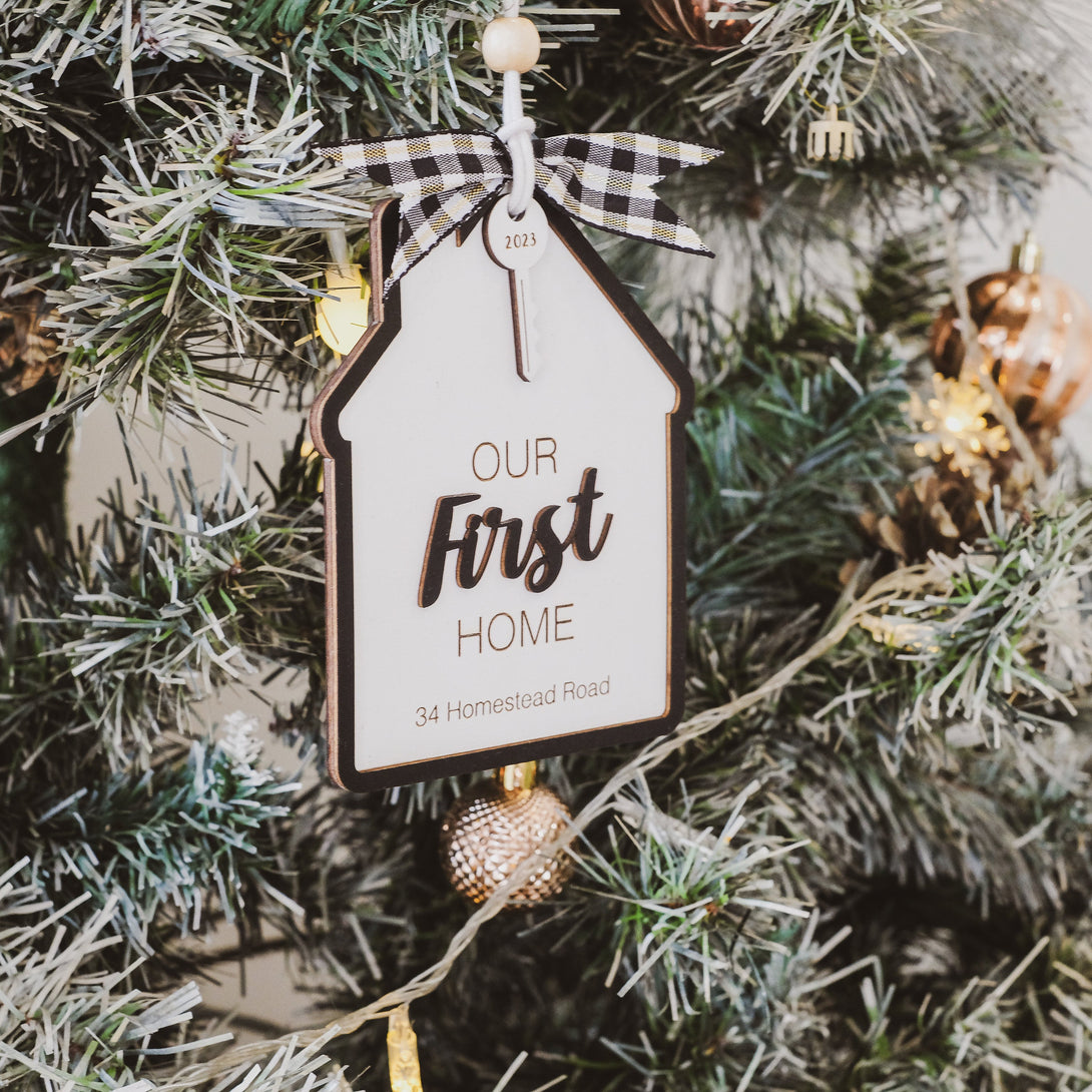 First New Home Ornament, Our First Home Christmas Ornament, Personalized Home Ornament, Family Ornament, New home ornament