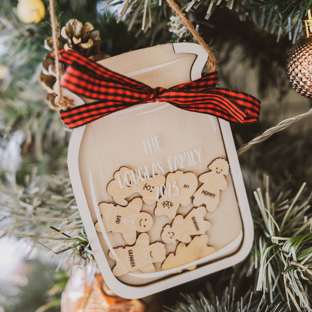 2023 Personalized Family Ornament, Personalized Gingerbread Jar Ornament, Cookie Jar Ornament Gift for Christmas