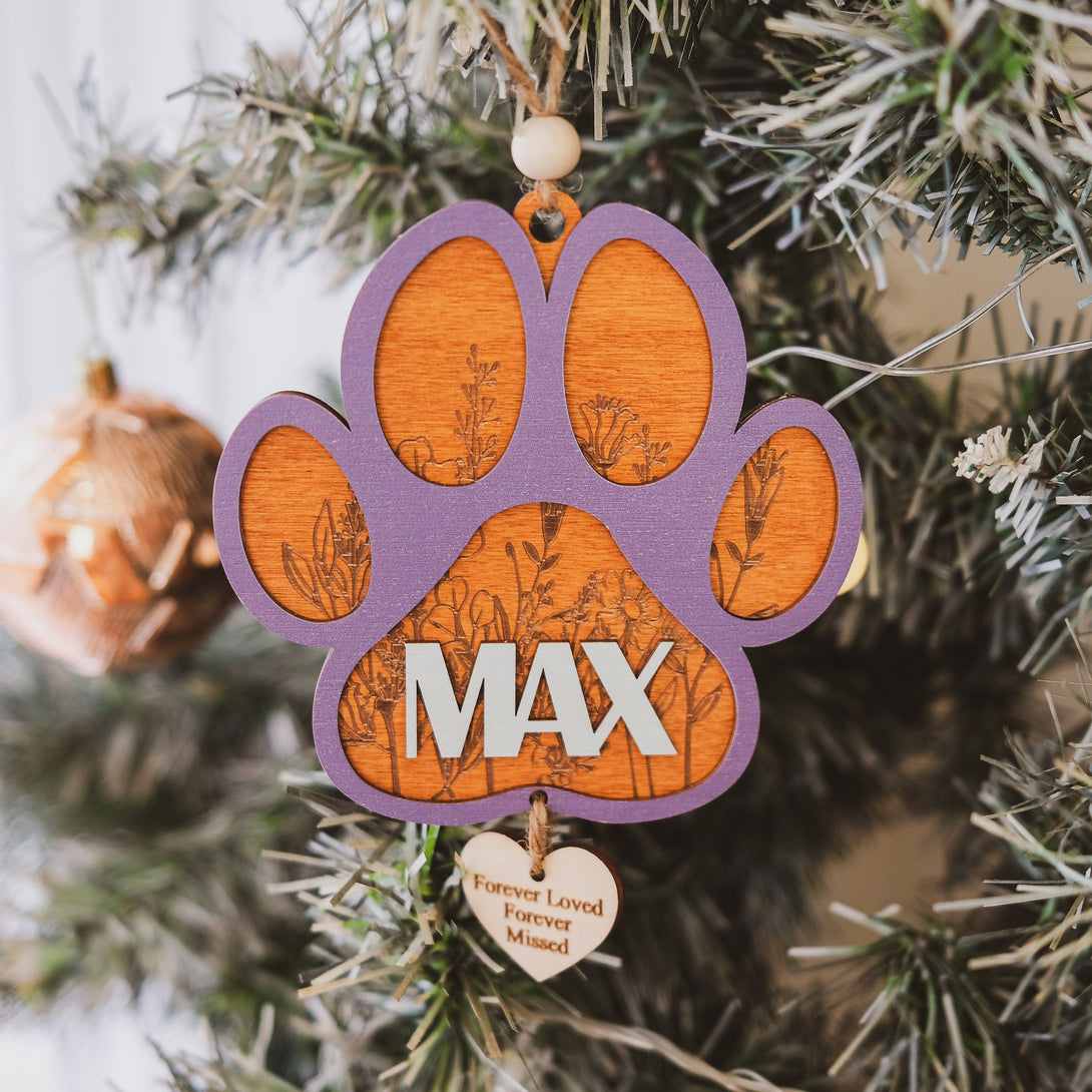 Pets Memorial Ornament, Dog/Cat Memorial Gift, Pet Wall Hanging, Personalized Dog Ornament, Custom Pet Loss Gift, Pet Remembrance