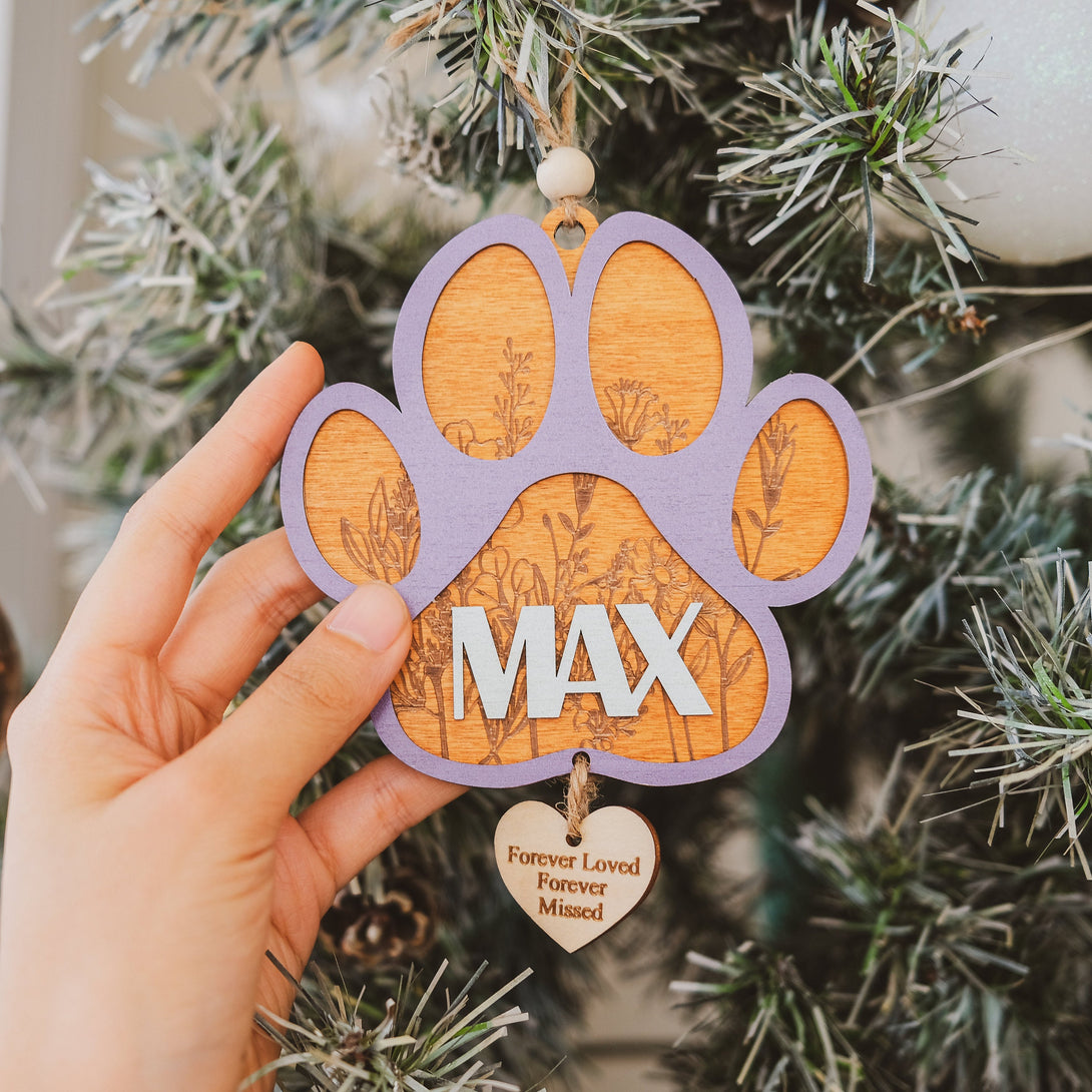Pets Memorial Ornament, Dog/Cat Memorial Gift, Pet Wall Hanging, Personalized Dog Ornament, Custom Pet Loss Gift, Pet Remembrance