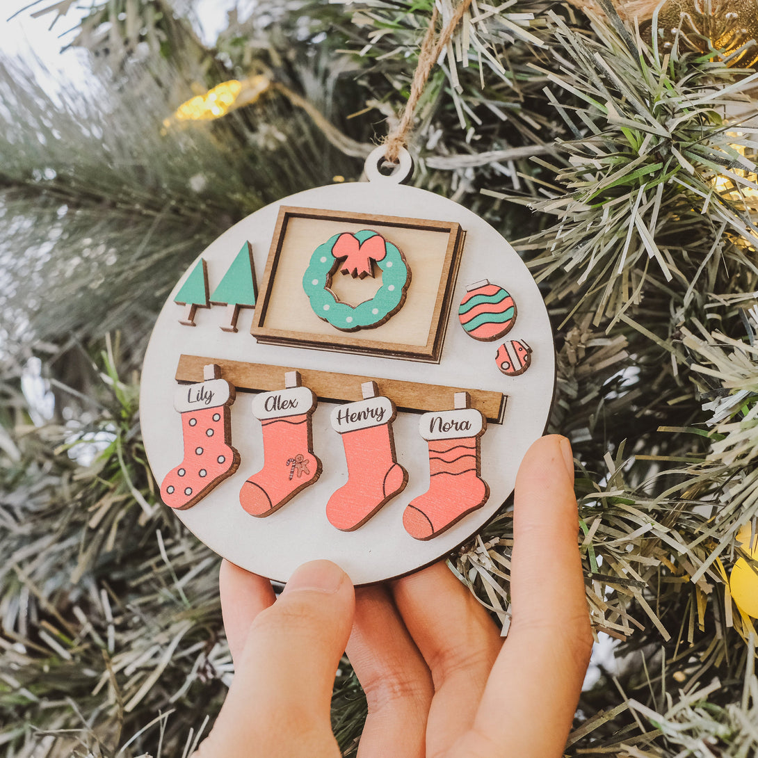 Personalized family and pet ornament, Family Christmas ornament, Personalized Christmas Family Ornament, 2023 Ornament.