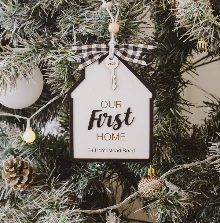 First New Home Ornament, Our First Home Christmas Ornament, Personalized Home Ornament, Family Ornament, New home ornament