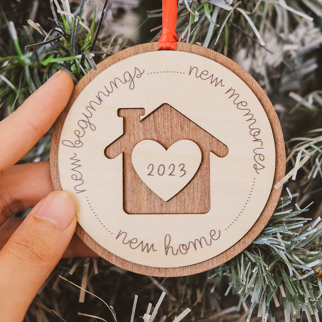 Our First Home Christmas Ornament, Personalized Home Ornament 2023 Christmas Ornament, Holiday Ornament