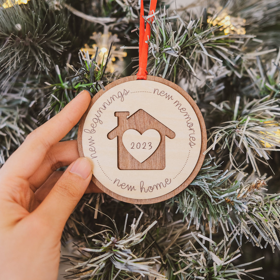 Our First Home Christmas Ornament, Personalized Home Ornament 2023 Christmas Ornament, Holiday Ornament