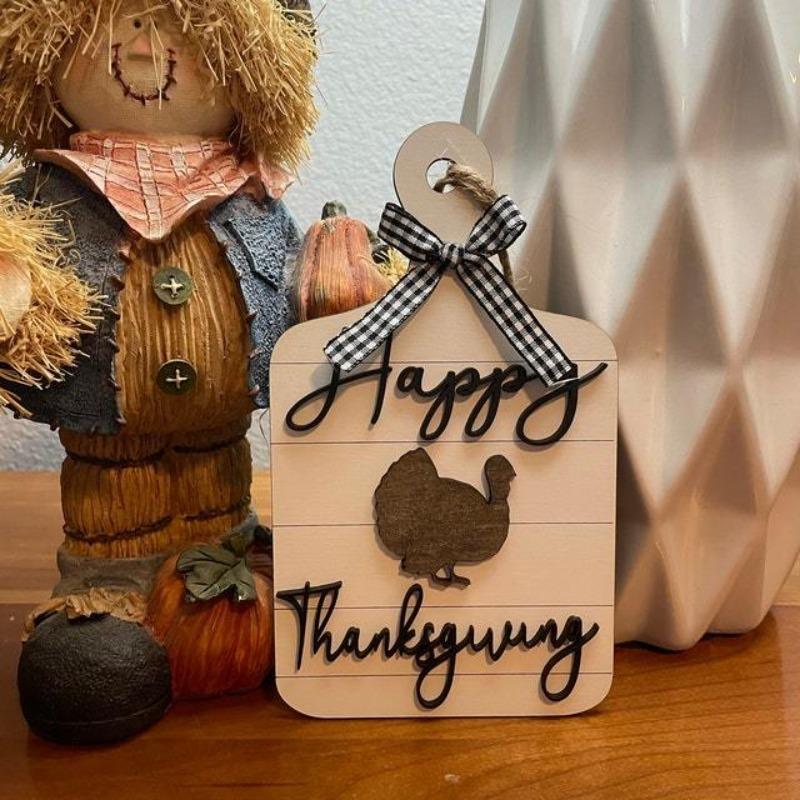 Thanksgiving/ Fall Mini Cutting Board - Thanksgiving Tiered Tray Decor - Acecrafty