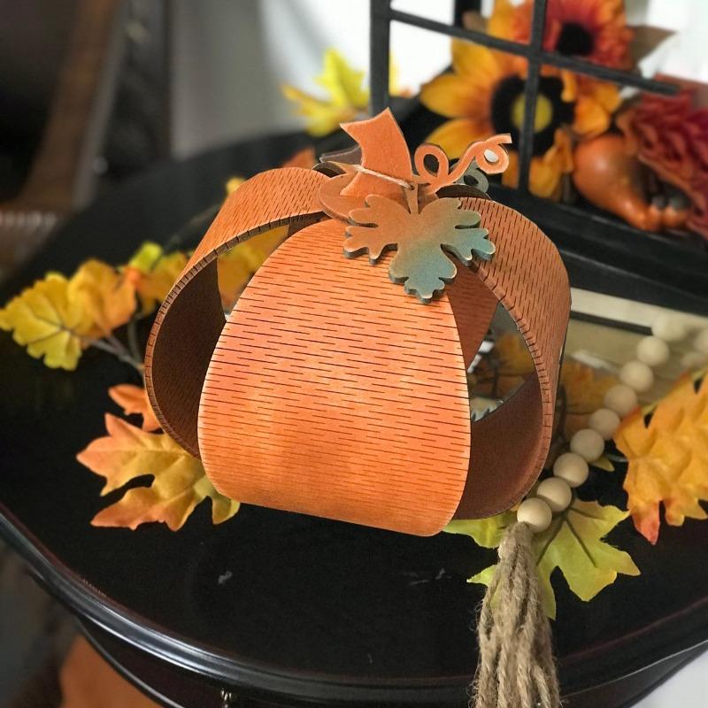 Thanksgiving Living Hinge Pumpkin - Rustic Fall Décor - Acecrafty